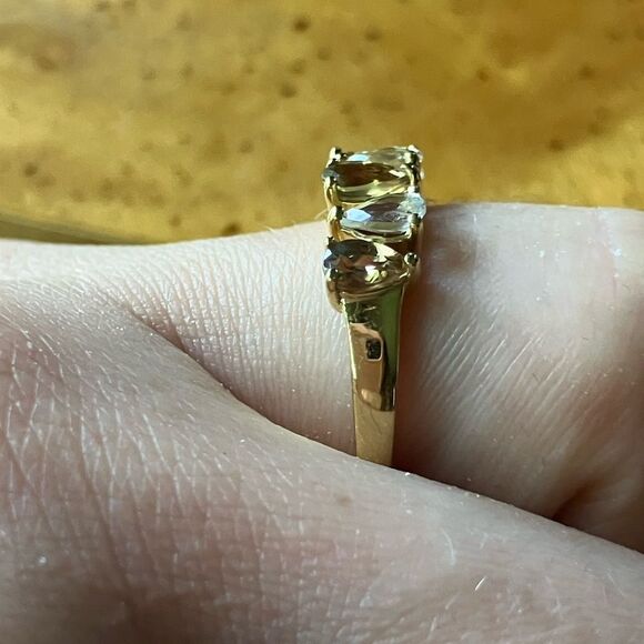 Natural Turkizite White Topaz Sterling Silver Ring Size 7 - Picture 4 of 10